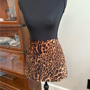 Zara Animal Print Mini Skirt